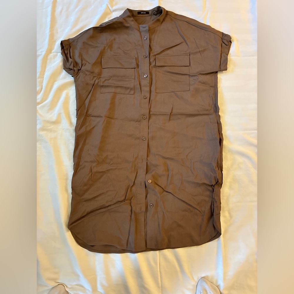 Opus Brown Button Up Dress - Picture 2 of 5